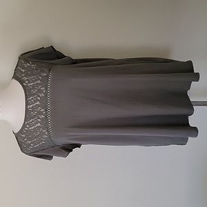 NWT Torrid Olive Lace Smocked Top sz 1